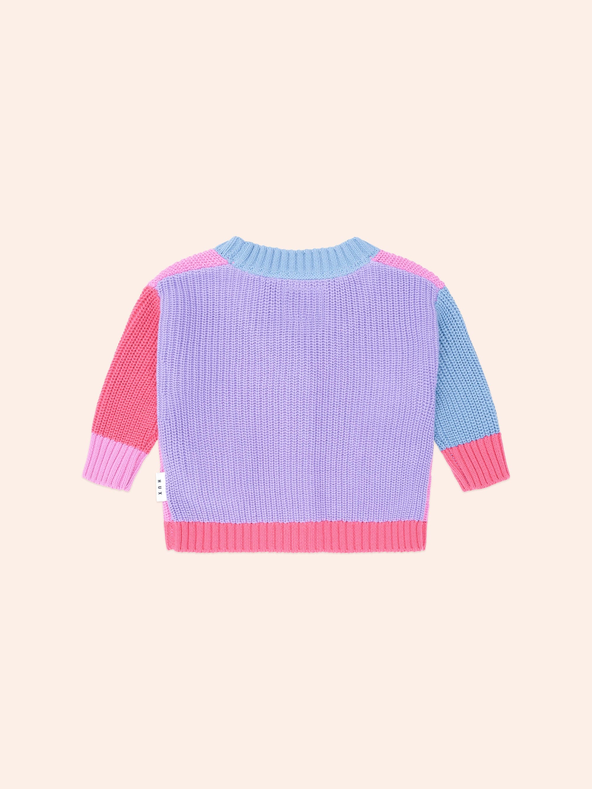 Huxbaby Girls Jumper Colour Block Huxette Cardi