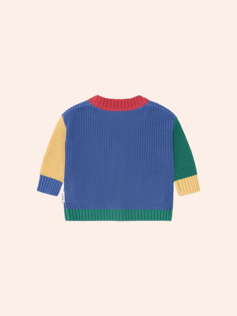 Huxbaby Girls Jumper Colourblock Varsity Hux Cardi