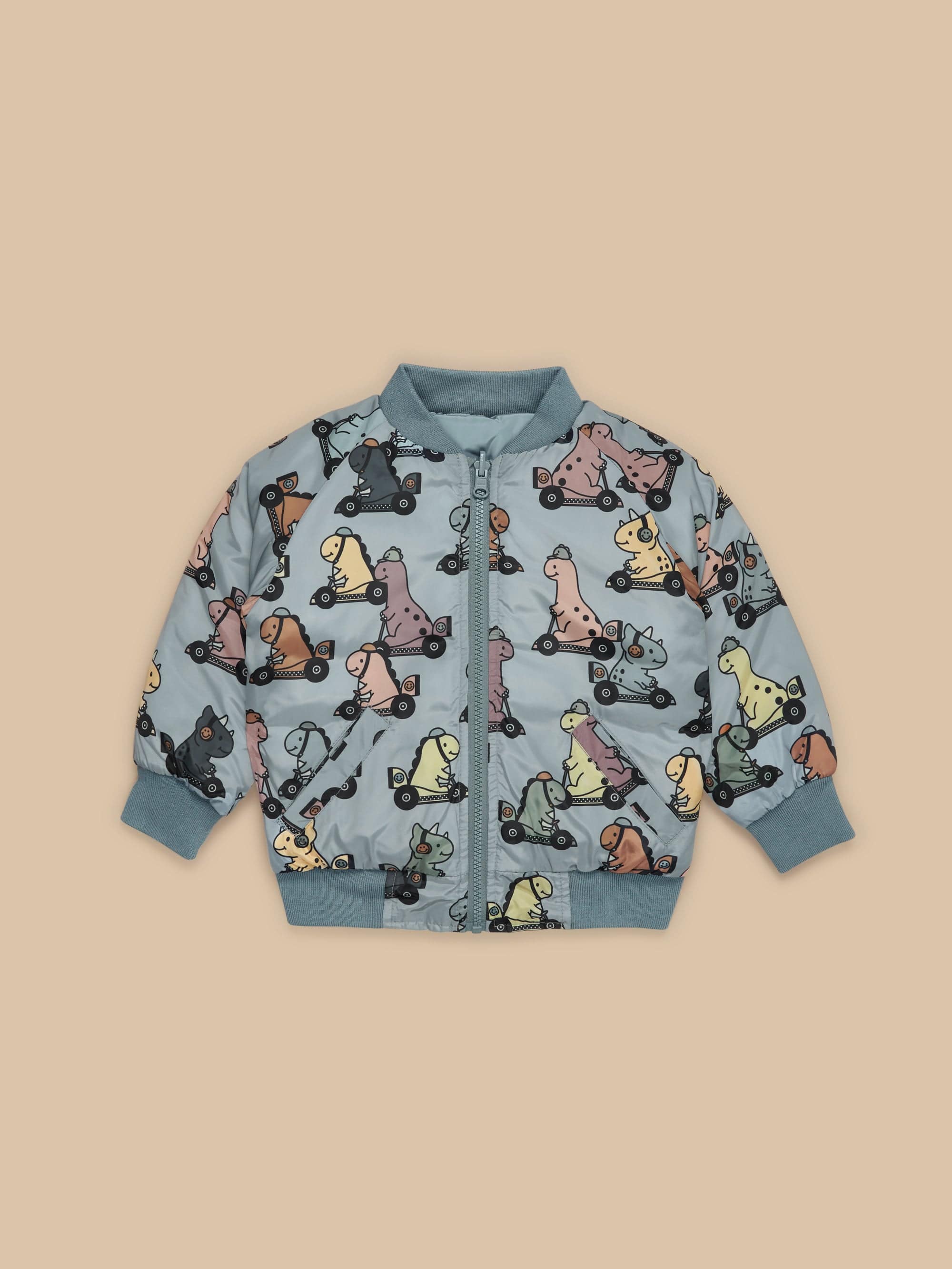 Huxbaby Girls Jumper Dino Racer Reversible Bomber