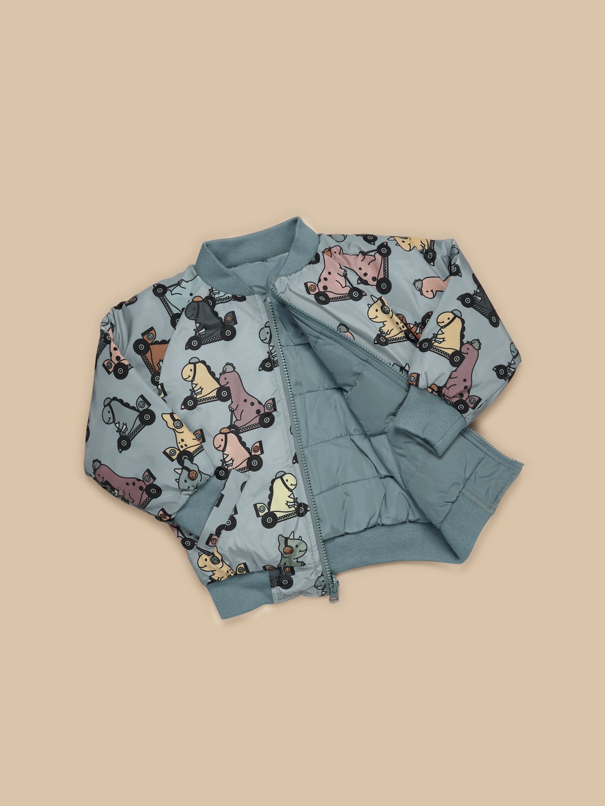 Huxbaby Girls Jumper Dino Racer Reversible Bomber
