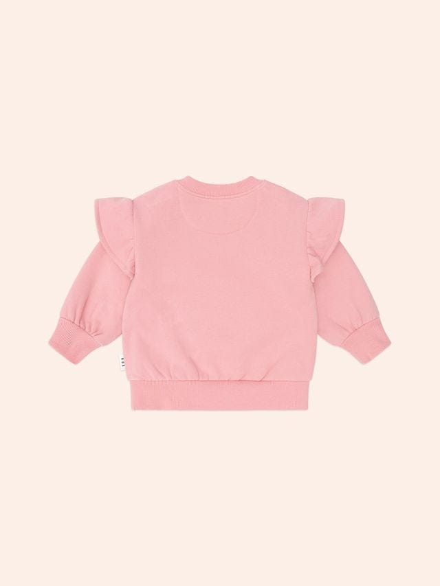 Huxbaby Girls Jumper Flower Field Bunny Sweatshirt