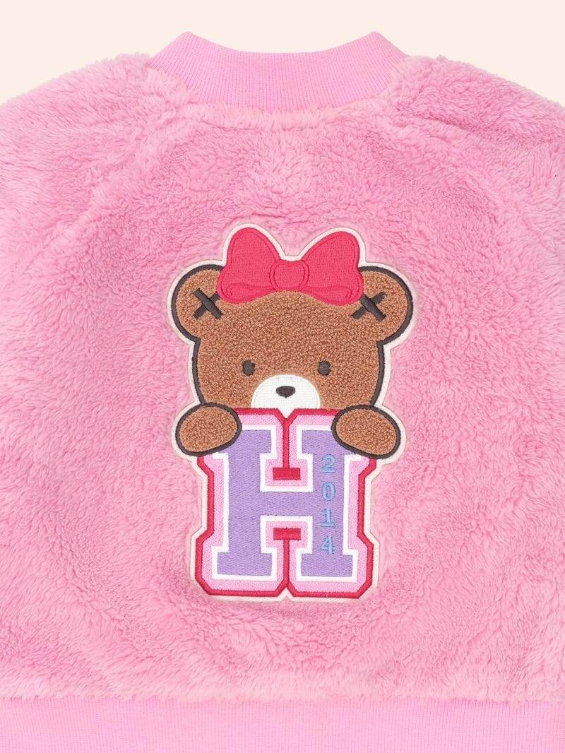 Huxbaby Girls Jumper Varsity Huxette Fur Jacket