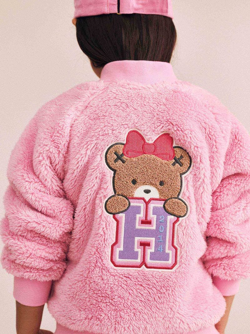 Huxbaby Girls Jumper Varsity Huxette Fur Jacket