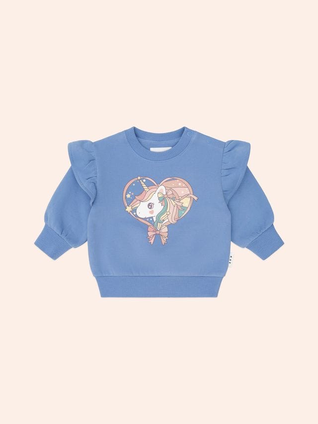 Huxbaby Girls Jumper Whimsical Unicorn Sweatshirt