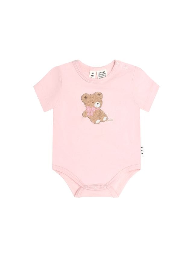 Huxbaby Girls Onesie NB Bow Huxette S/S Bodysuit