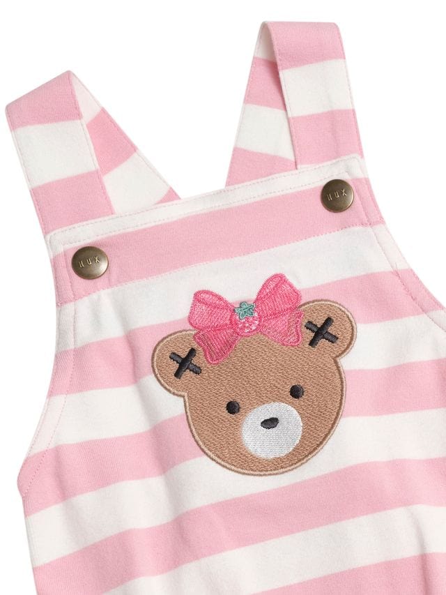 Huxbaby Girls Onesie Strawberry Stripe Playsuit