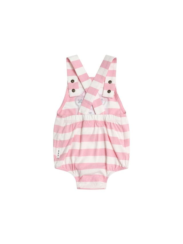 Huxbaby Girls Onesie Strawberry Stripe Playsuit