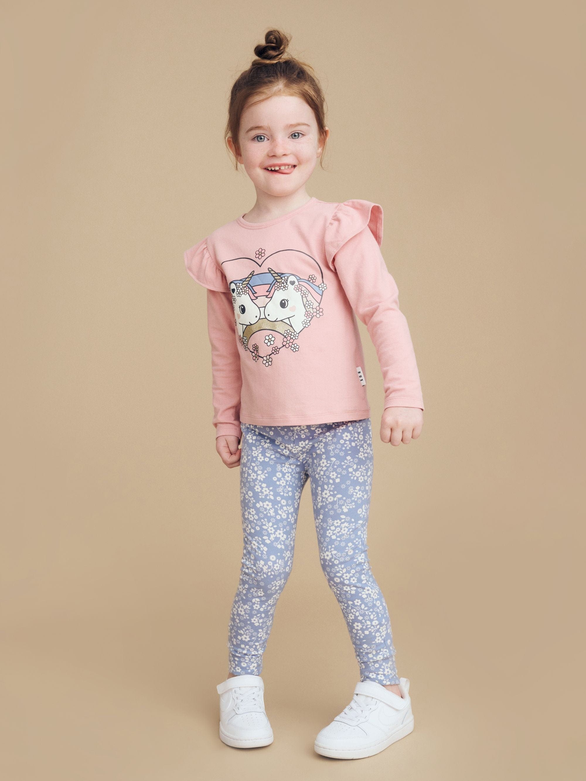 Huxbaby Girls Pants Floral Lake Legging