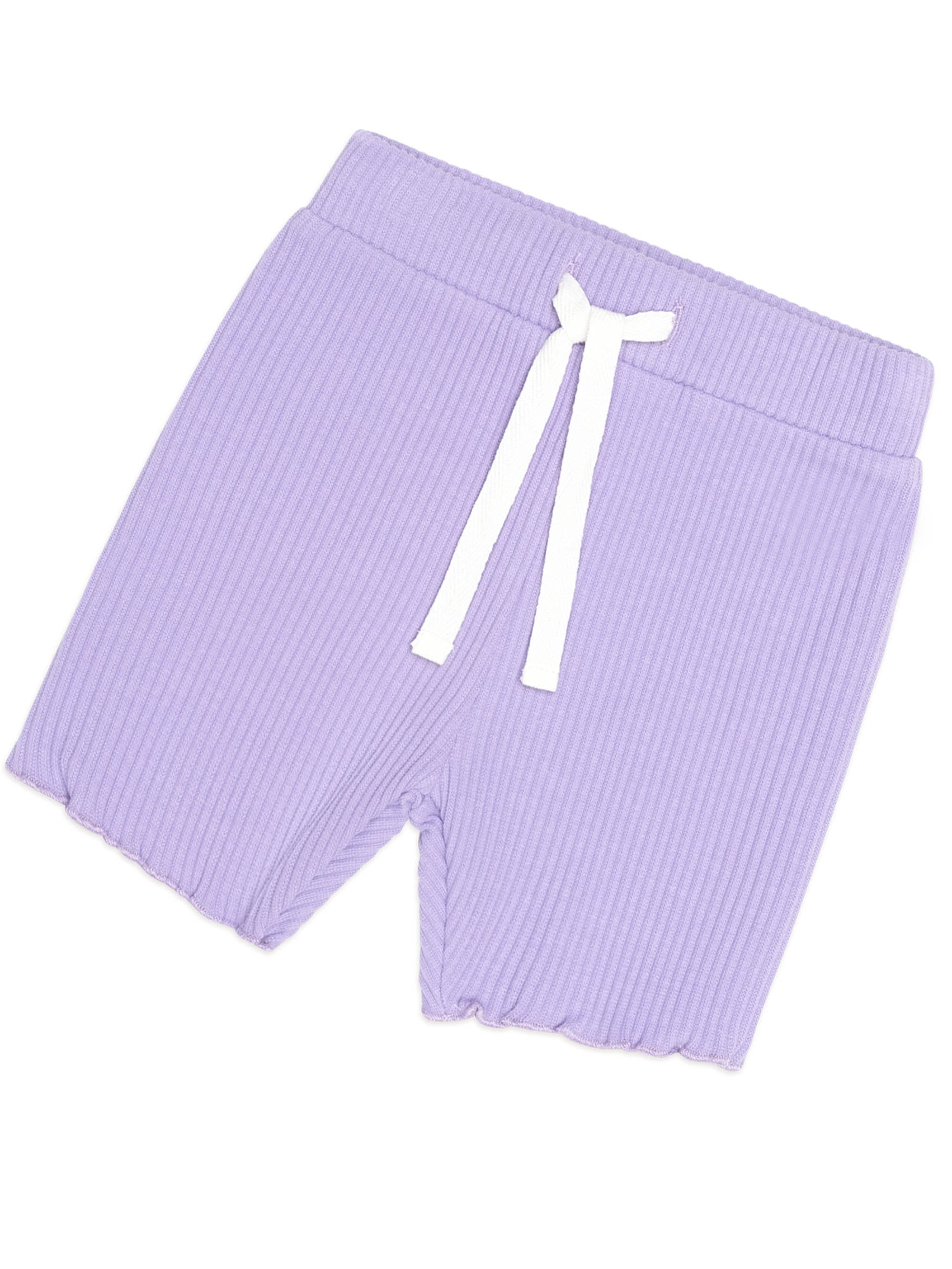 Huxbaby Girls Pants Purple Rib Bike Short