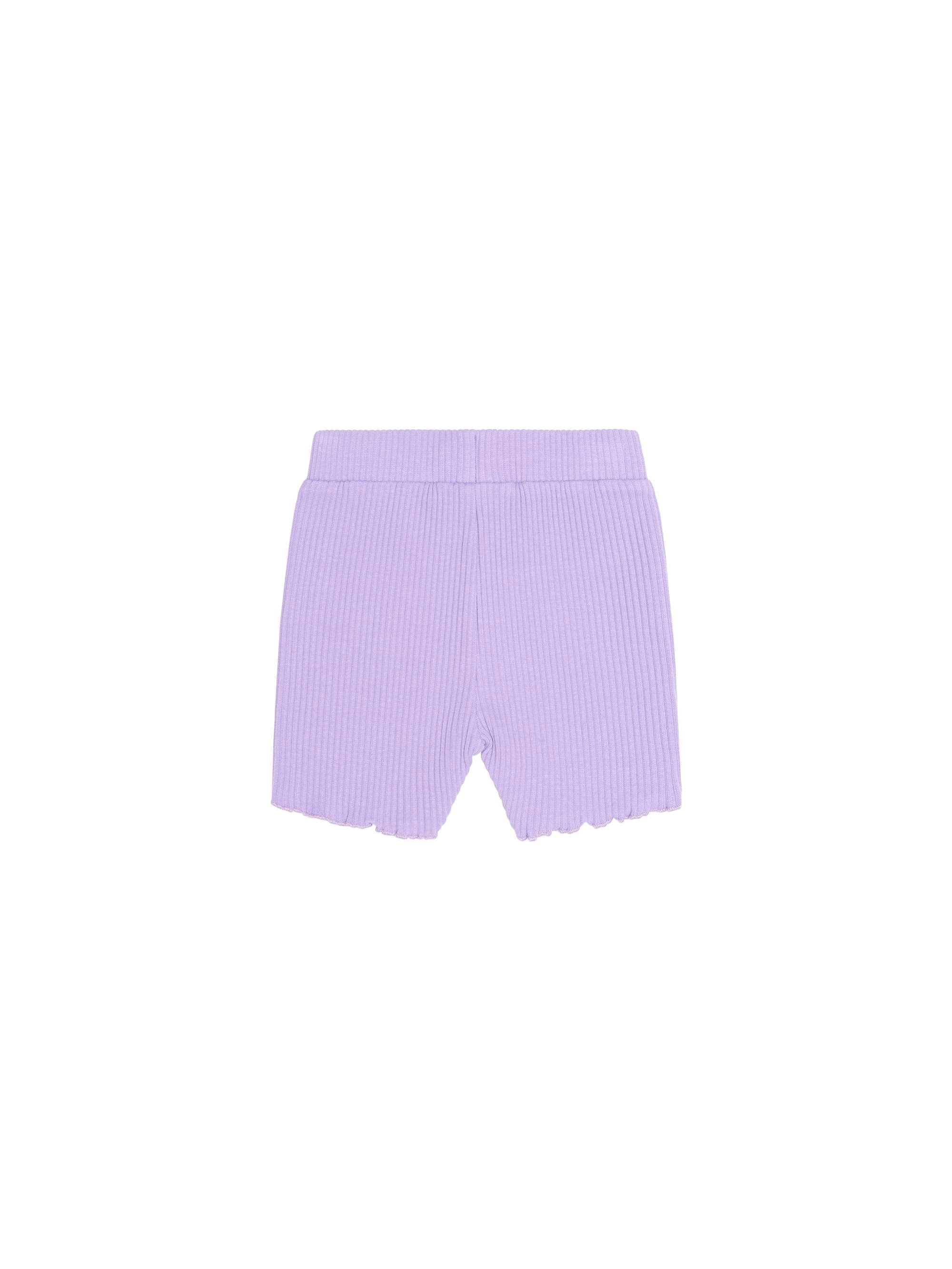 Huxbaby Girls Pants Purple Rib Bike Short