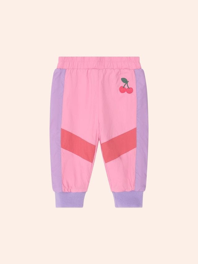 Huxbaby Girls Pants Retro Cherry Spliced Track Pant