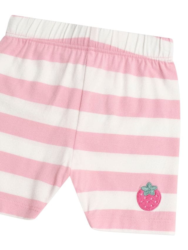 Huxbaby Girls Pants Strawberry Stripe Bike Short