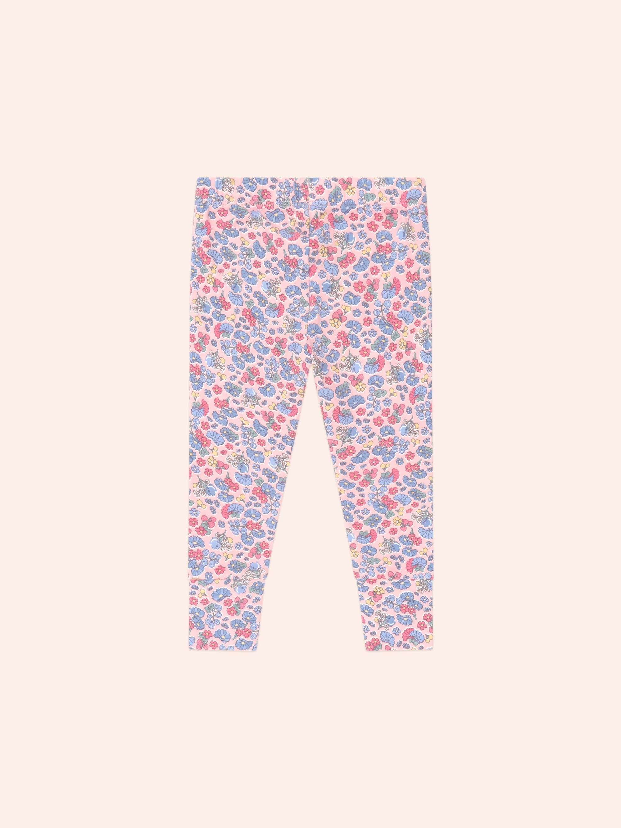 Huxbaby Girls Pants Vintage Floral Legging