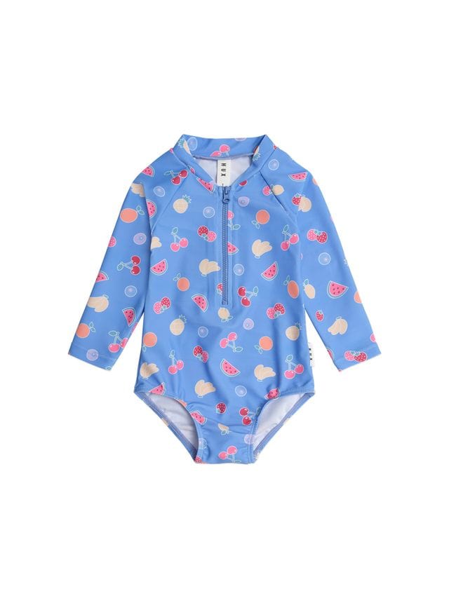 Huxbaby Girls Swimwear 2Y Fruit Emoji Zip Swimsuit