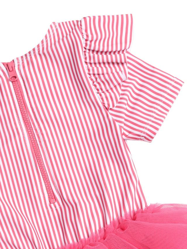 Huxbaby Girls Swimwear Ballerina Swimsuit Cherry Pie Stripe