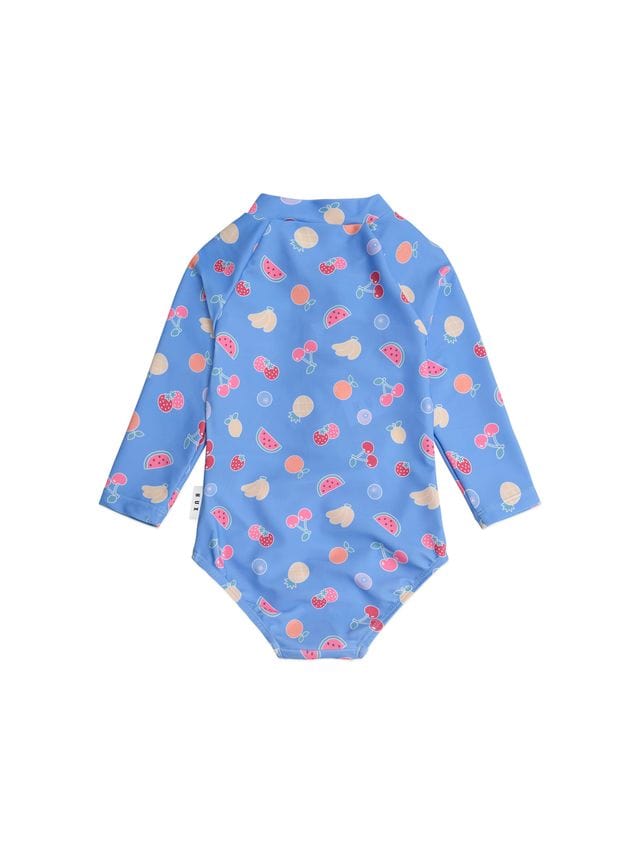 Huxbaby Girls Swimwear Fruit Emoji Zip Swimsuit