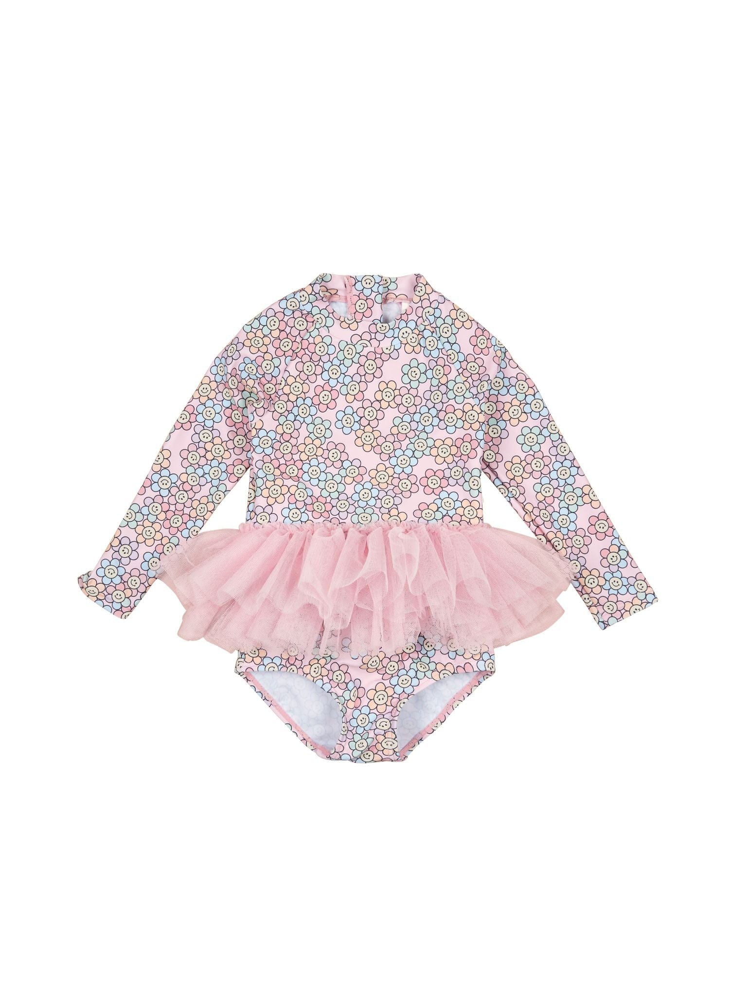 Huxbaby Girls Swimwear Rainbow Daisy Ballet Swimsuit
