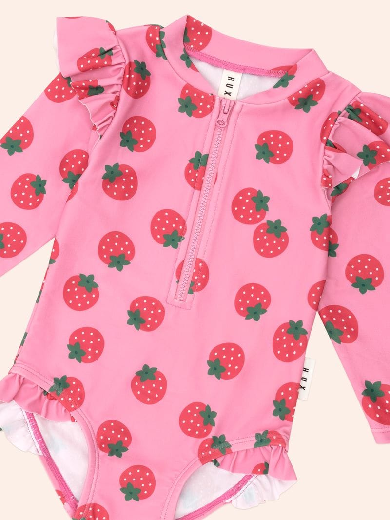Huxbaby Girls Swimwear Strawberry Fields Forever Swimsuit