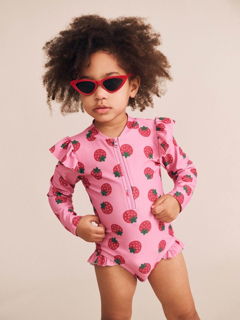 Huxbaby Girls Swimwear Strawberry Fields Forever Swimsuit