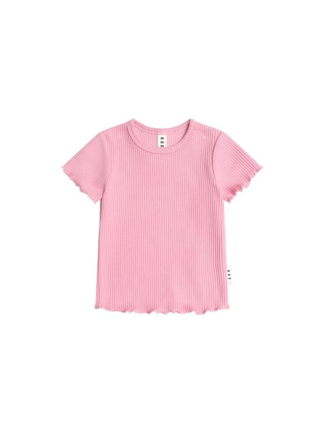 Huxbaby Girls Top 1Y Pink Rib Tee