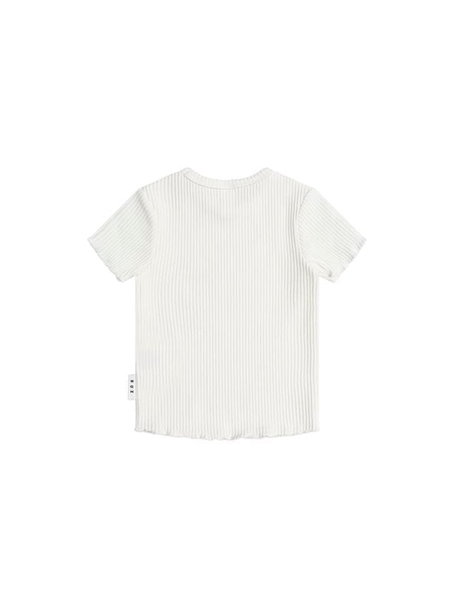Huxbaby Girls Top 3-6M Almond Milk Rib Tee