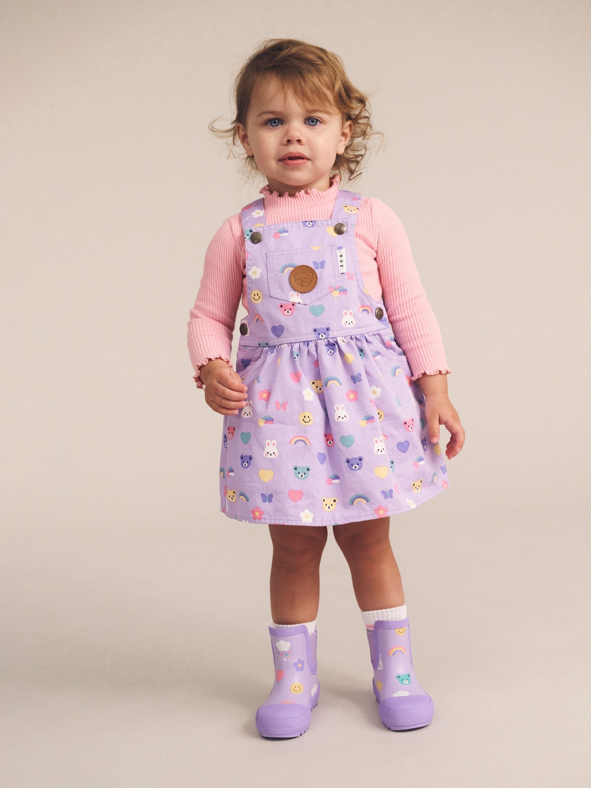 Huxbaby Girls Top Blush Rib Skivvy