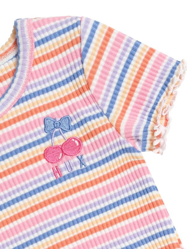 Huxbaby Girls Top Rainbow Rib Tee