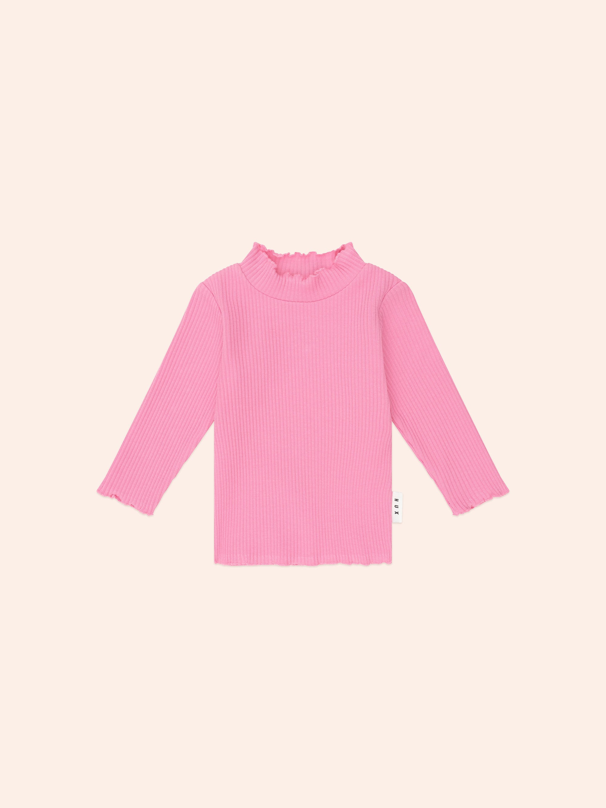 Huxbaby Girls Top Strawberry Rib Skivvy