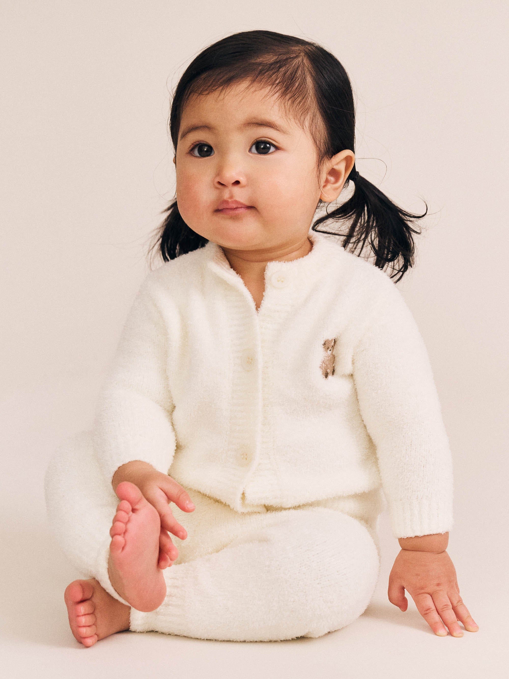 Huxbaby Unisex Outfit My First Hux Almond Milk 4pc Boucle Set