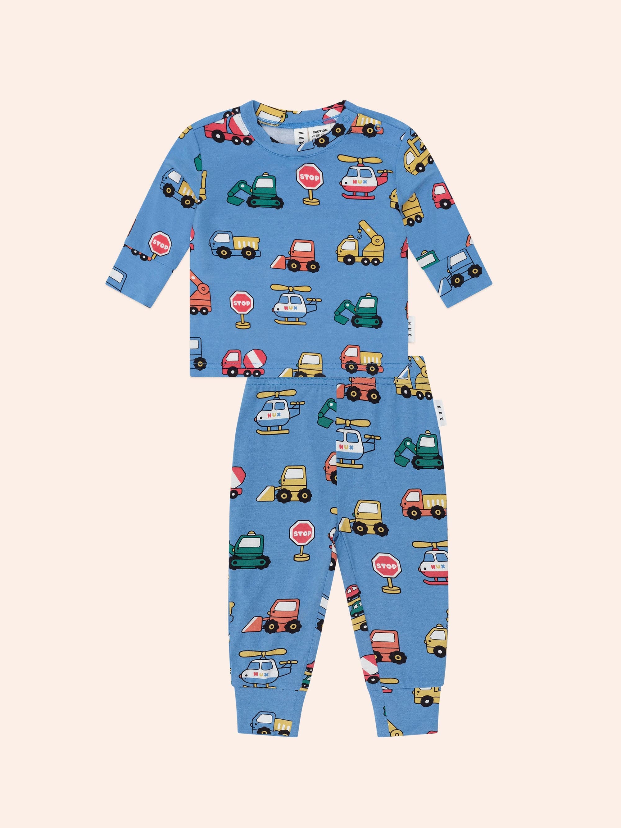 Huxbaby Unisex Sleepware Construction PJ Set