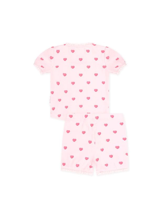 Huxbaby Unisex Sleepware I Heart You Pointelle Puff Sleeve PJs