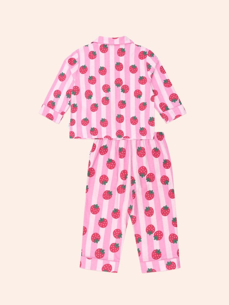 Huxbaby Unisex Sleepware Strawberry Fields Forever Flannel PJ