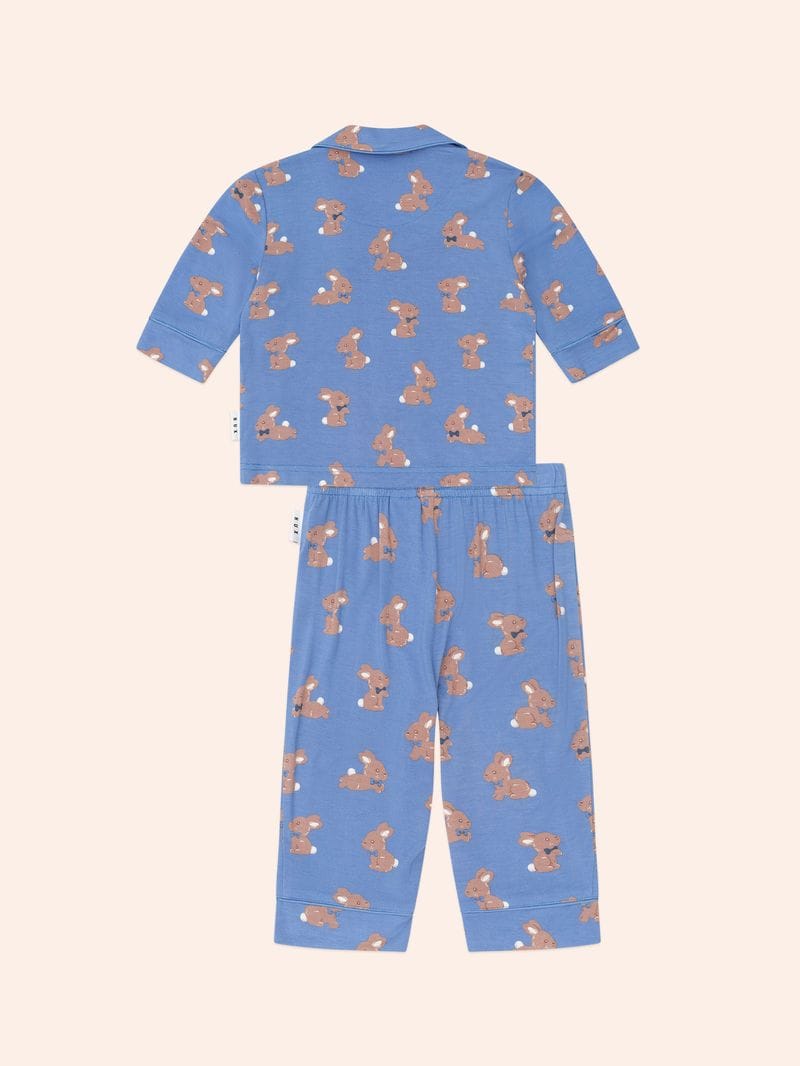 Huxbaby Unisex Sleepware Vintage Blue Bunny PJ Set