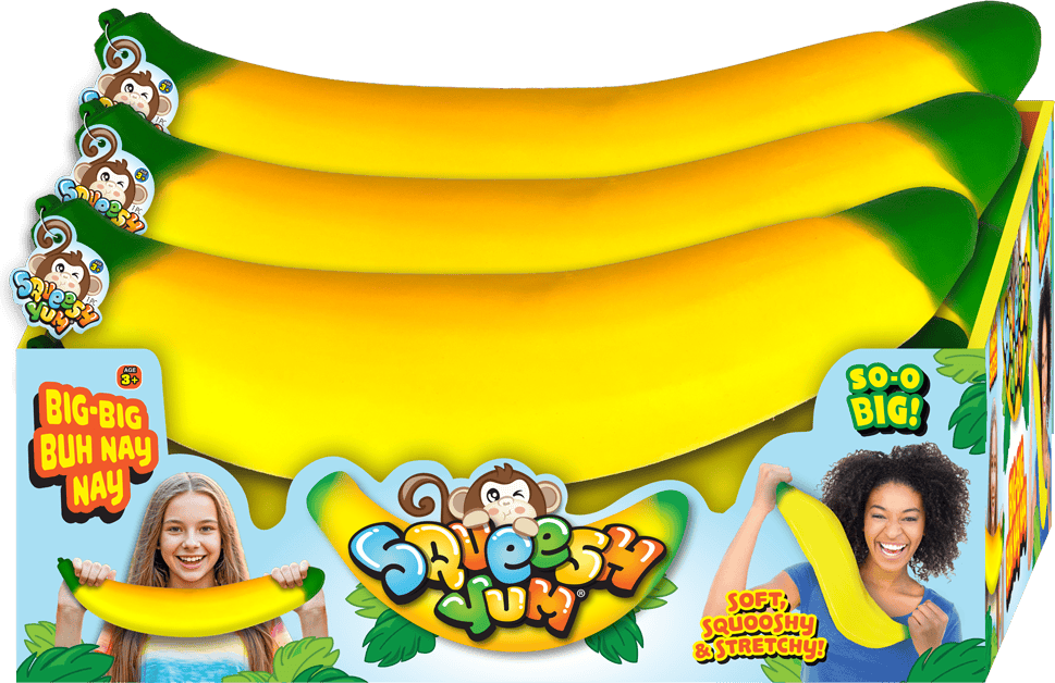 Ja-Ru Squeesh Yum Big Big Bah Nay Nay toy in colorful character design