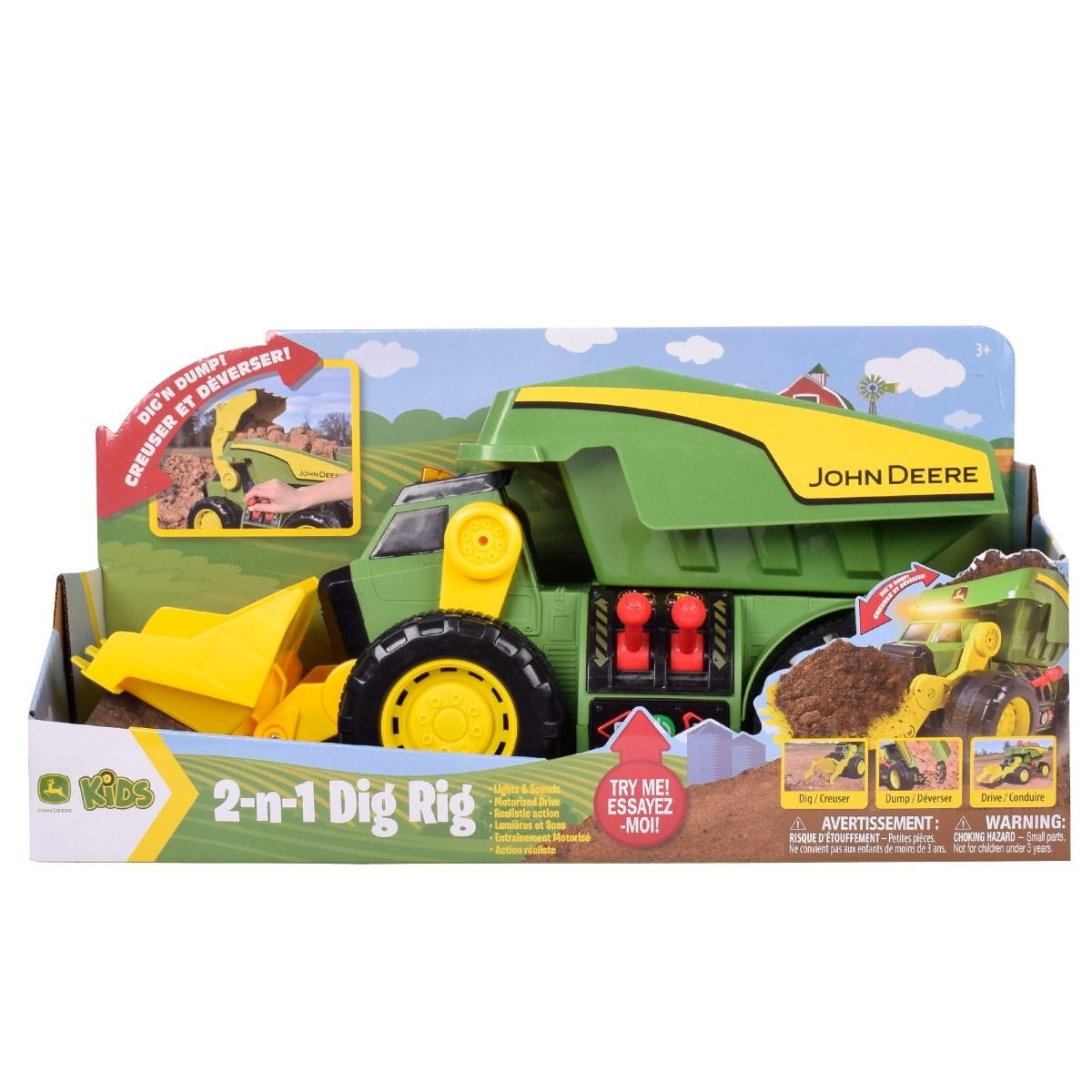 John Deere Toys 2 in 1 Motorised Dig Rig