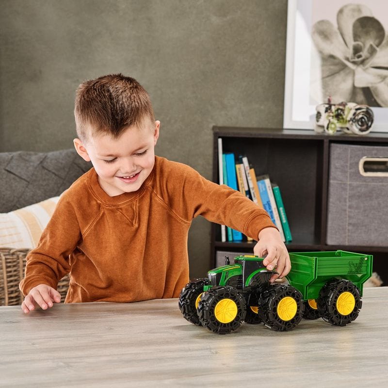 John Deere Toys Monster Treads Tractor & Wagon