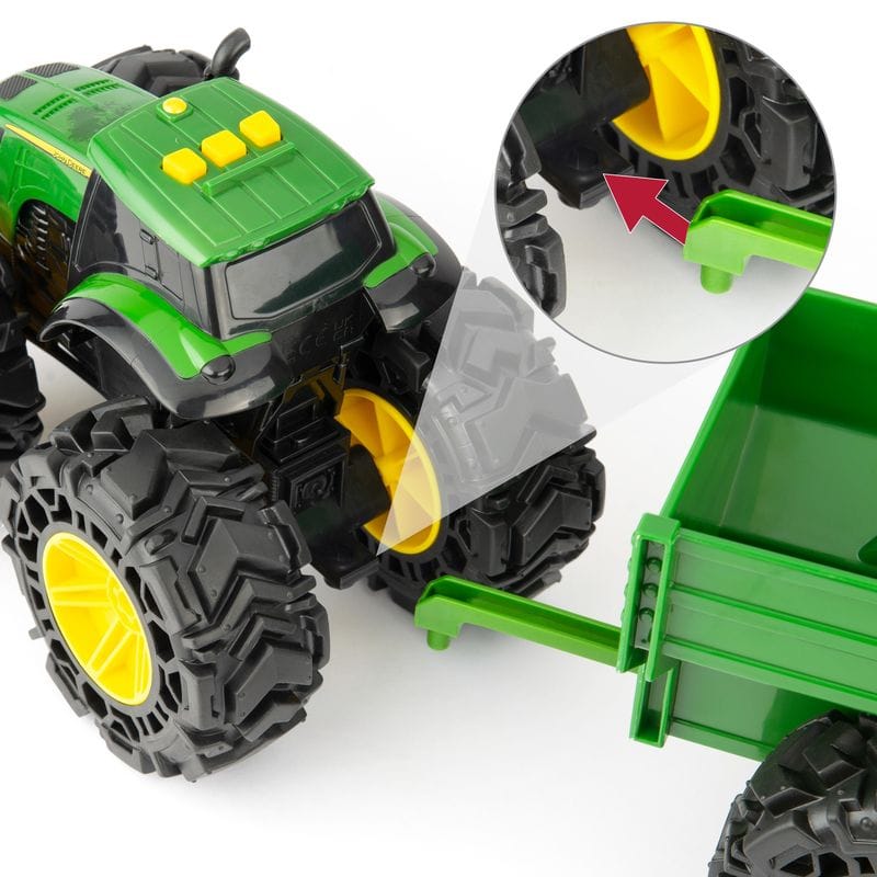 John Deere Toys Monster Treads Tractor & Wagon