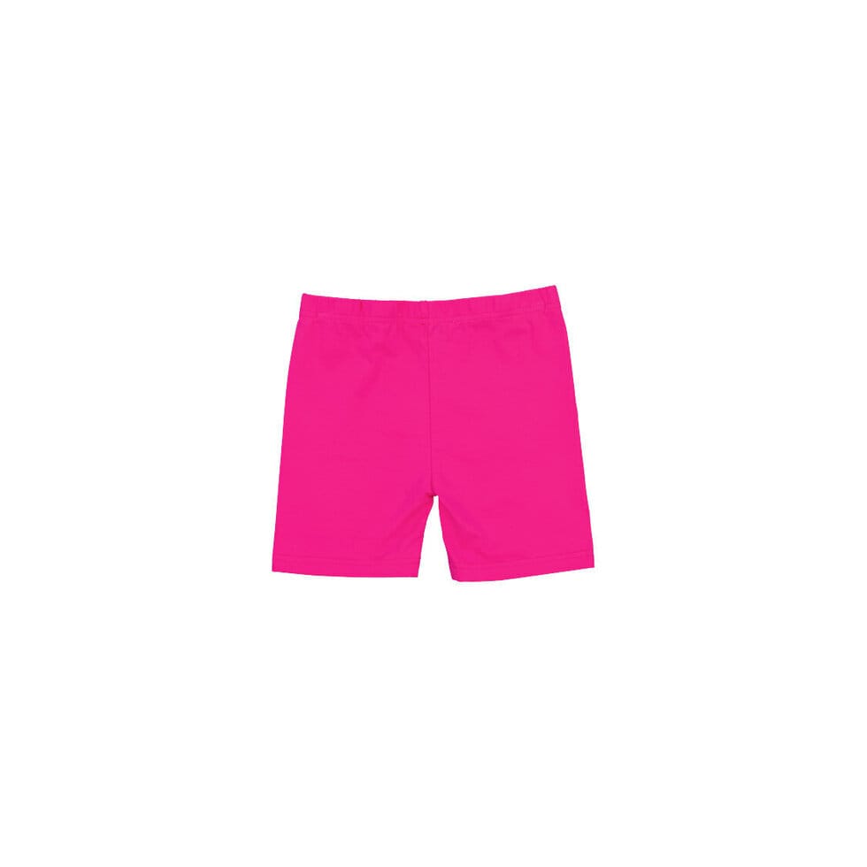 Girls bike shorts in vibrant fuchsia by Kissed By Radicool, featuring comfortable elastic waistband and sporty design.