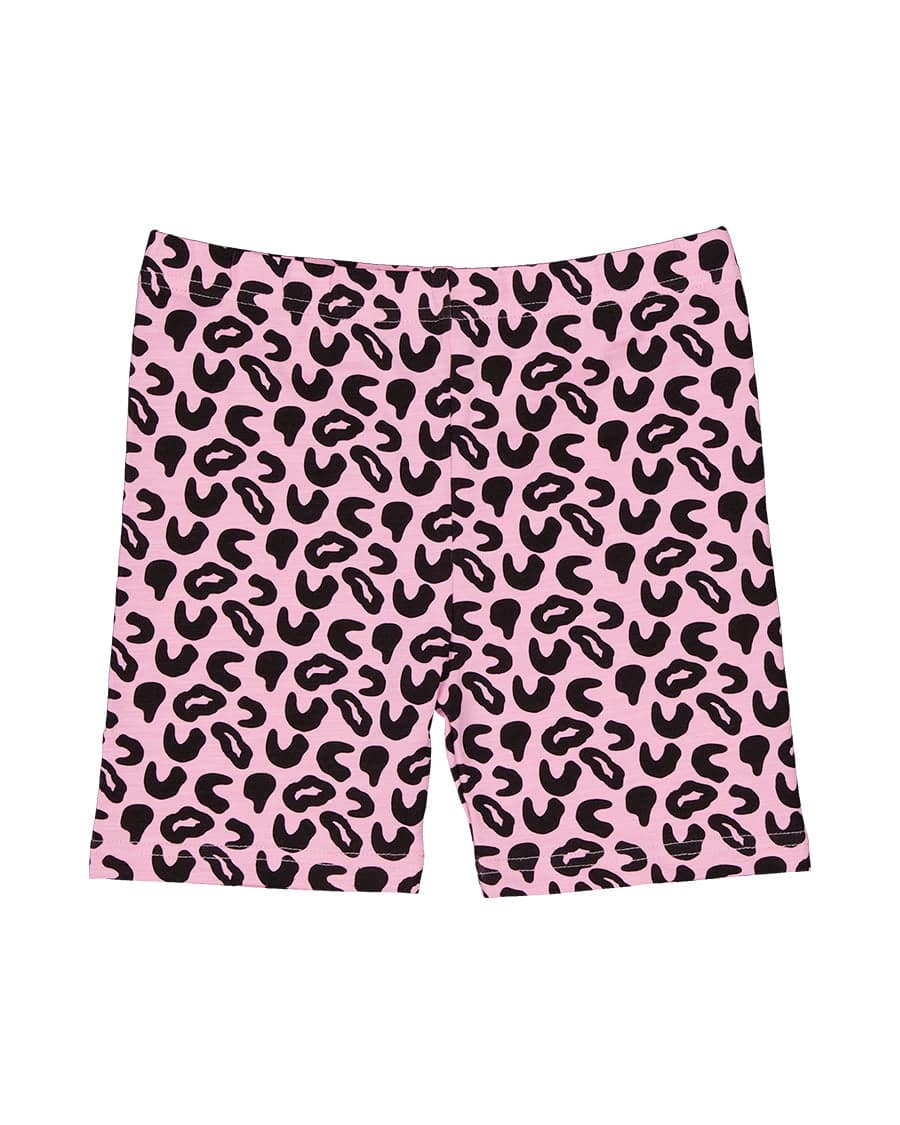 Kissed By Radicool Girls Bottoms Bike Short in Leopard