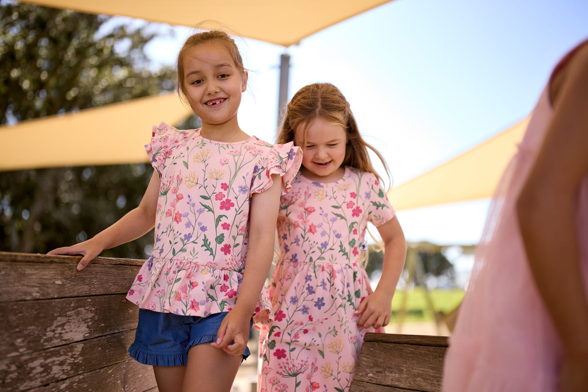 Kissed By Radicool Girls Bottoms Wild Flowers Frill Tee