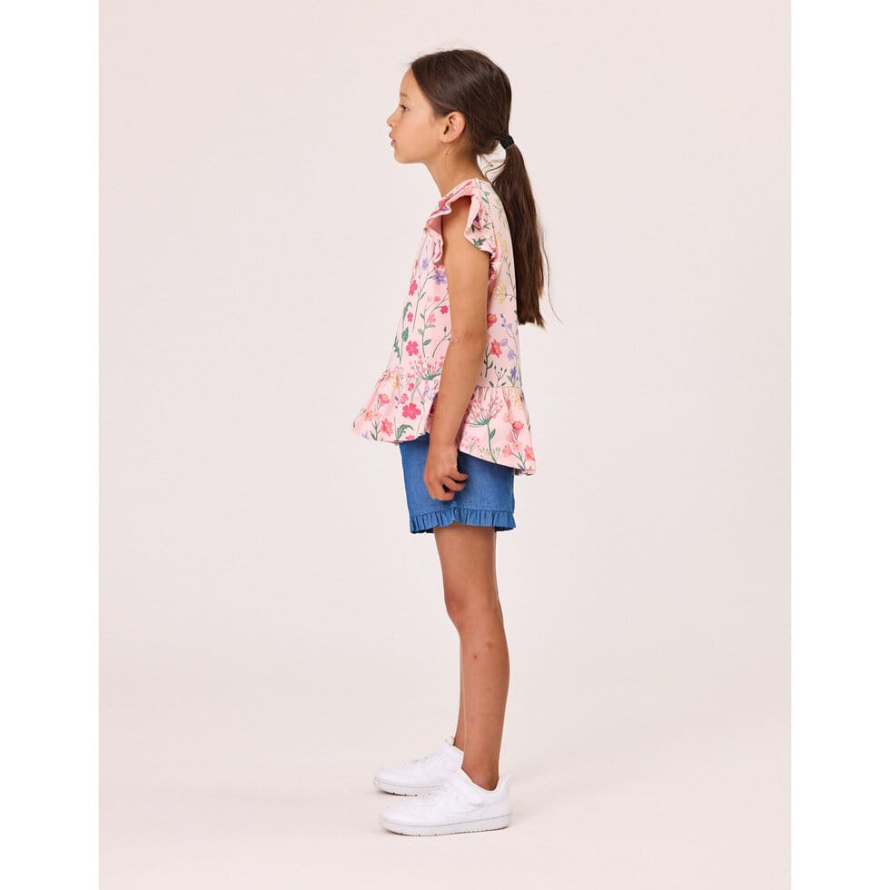 Kissed By Radicool Girls Bottoms Wild Flowers Frill Tee