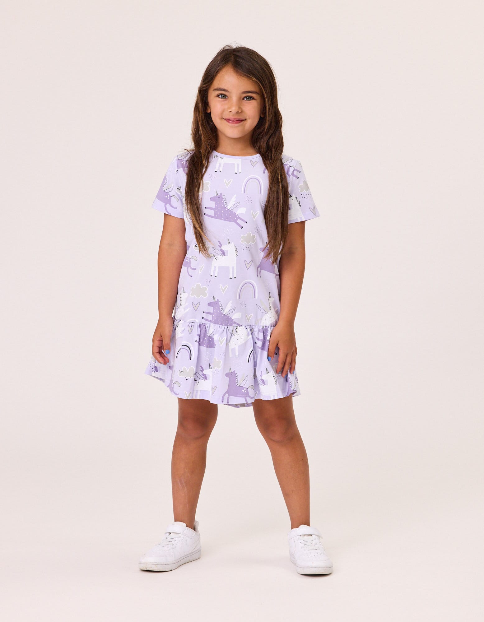 Kissed By Radicool Girls Dress 2Y Magical Unicorns Frill Dress
