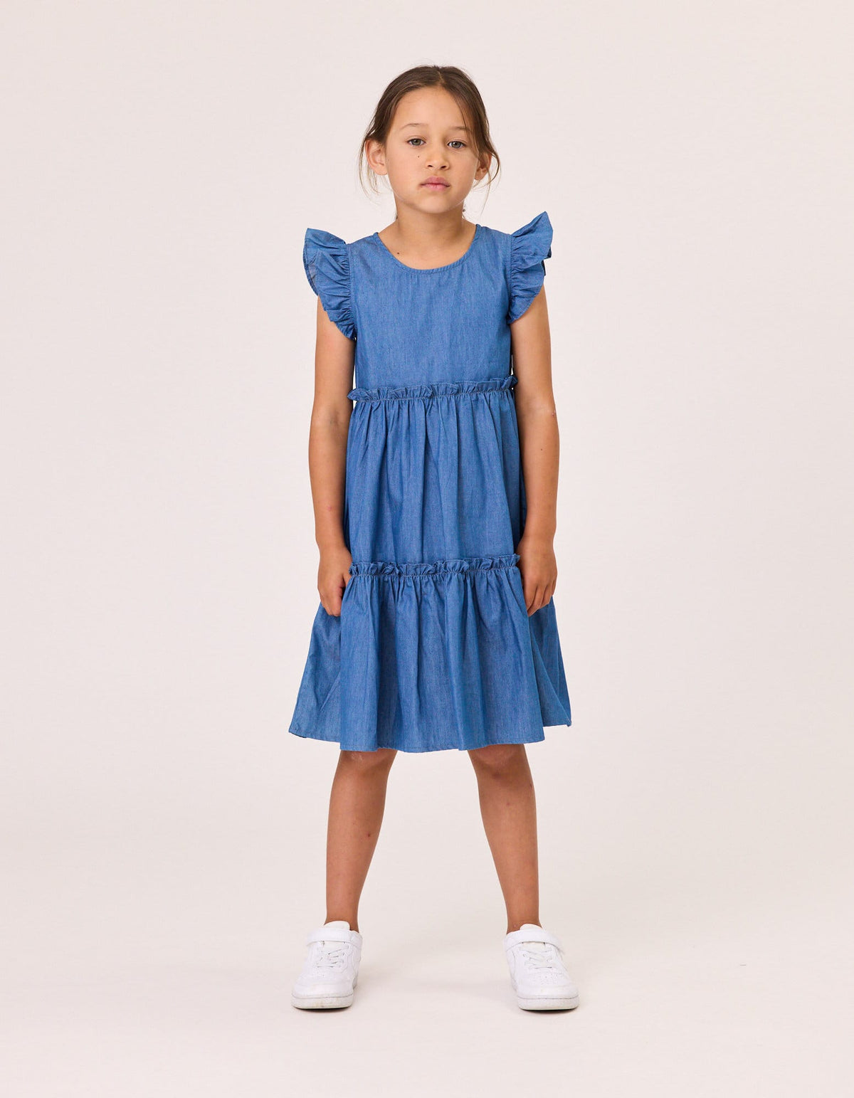 Kissed By Radicool Girls Dress 3Y Jasmine Dress in Chambray