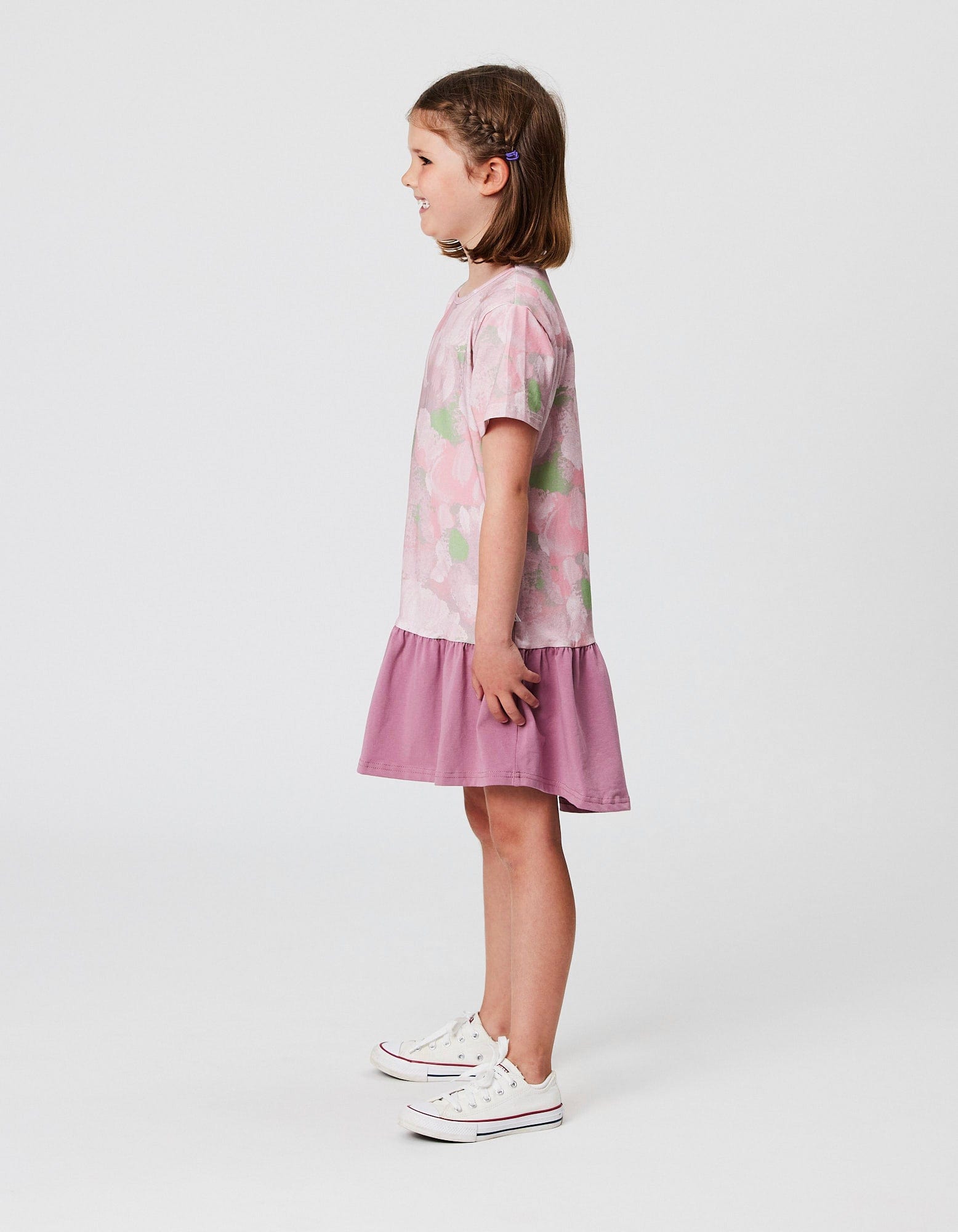 Kissed By Radicool Girls Dress Abstract Floral Frill Dress