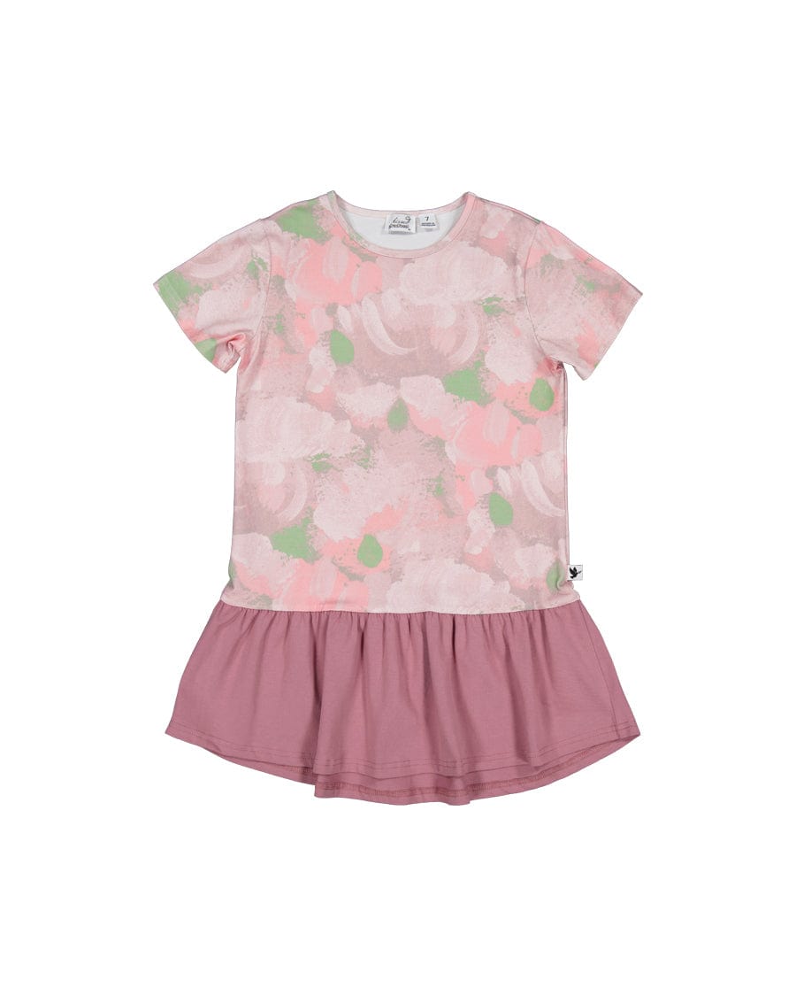 Kissed By Radicool Girls Dress Abstract Floral Frill Dress