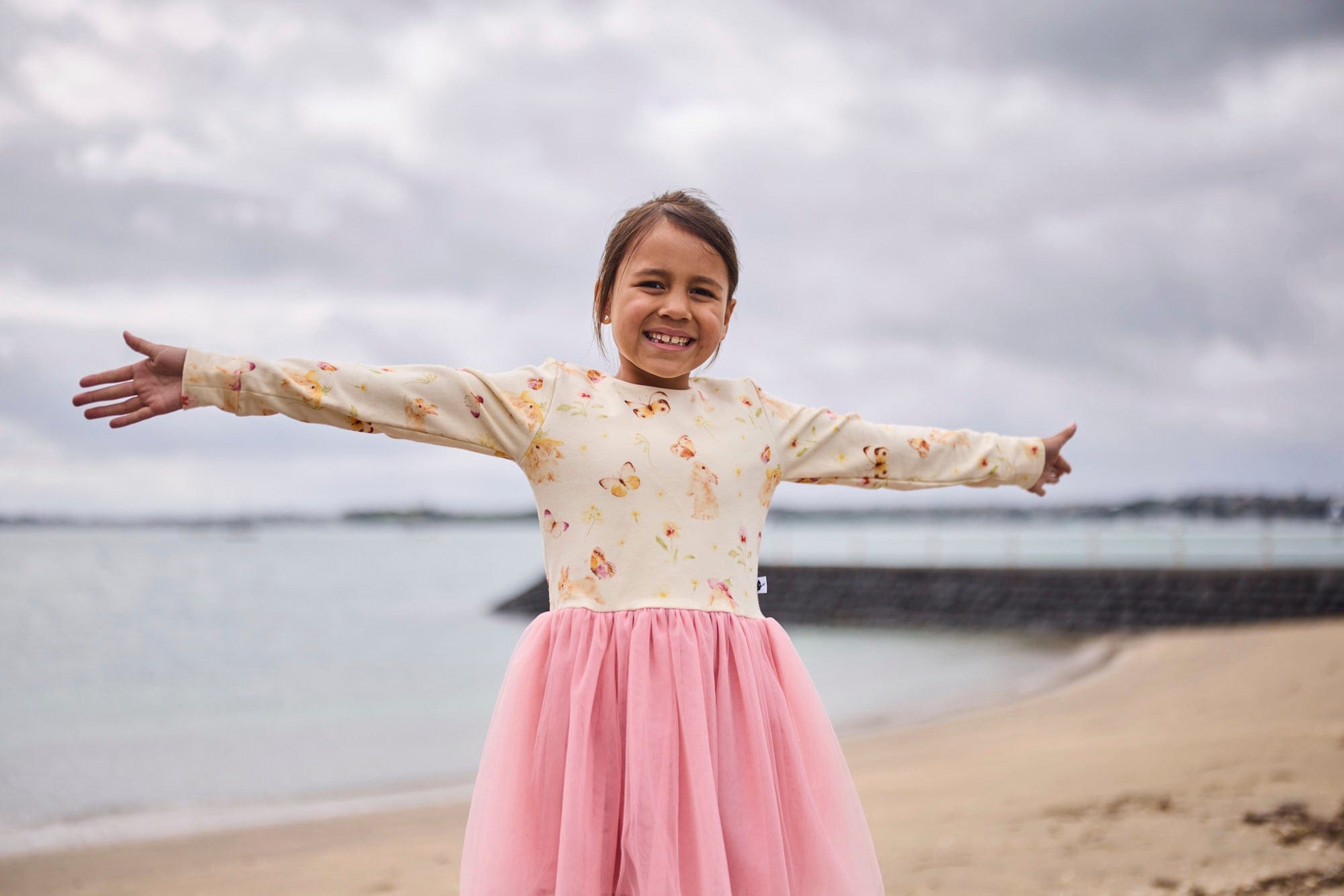 Kissed By Radicool Girls Dress Bunnies & Butterflies Tutu