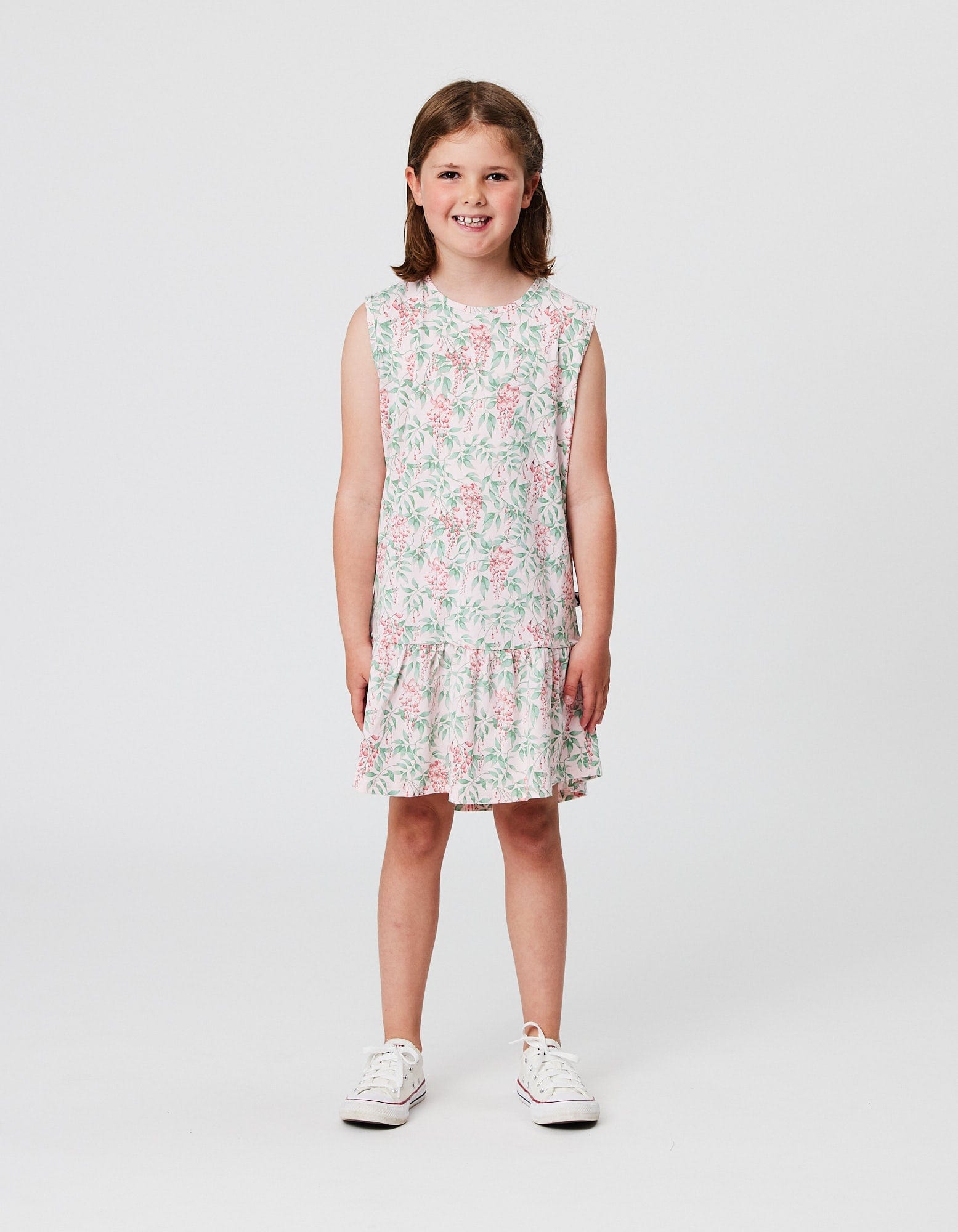 Kissed By Radicool Girls Dress Cascade Sleeveless Frill Dress