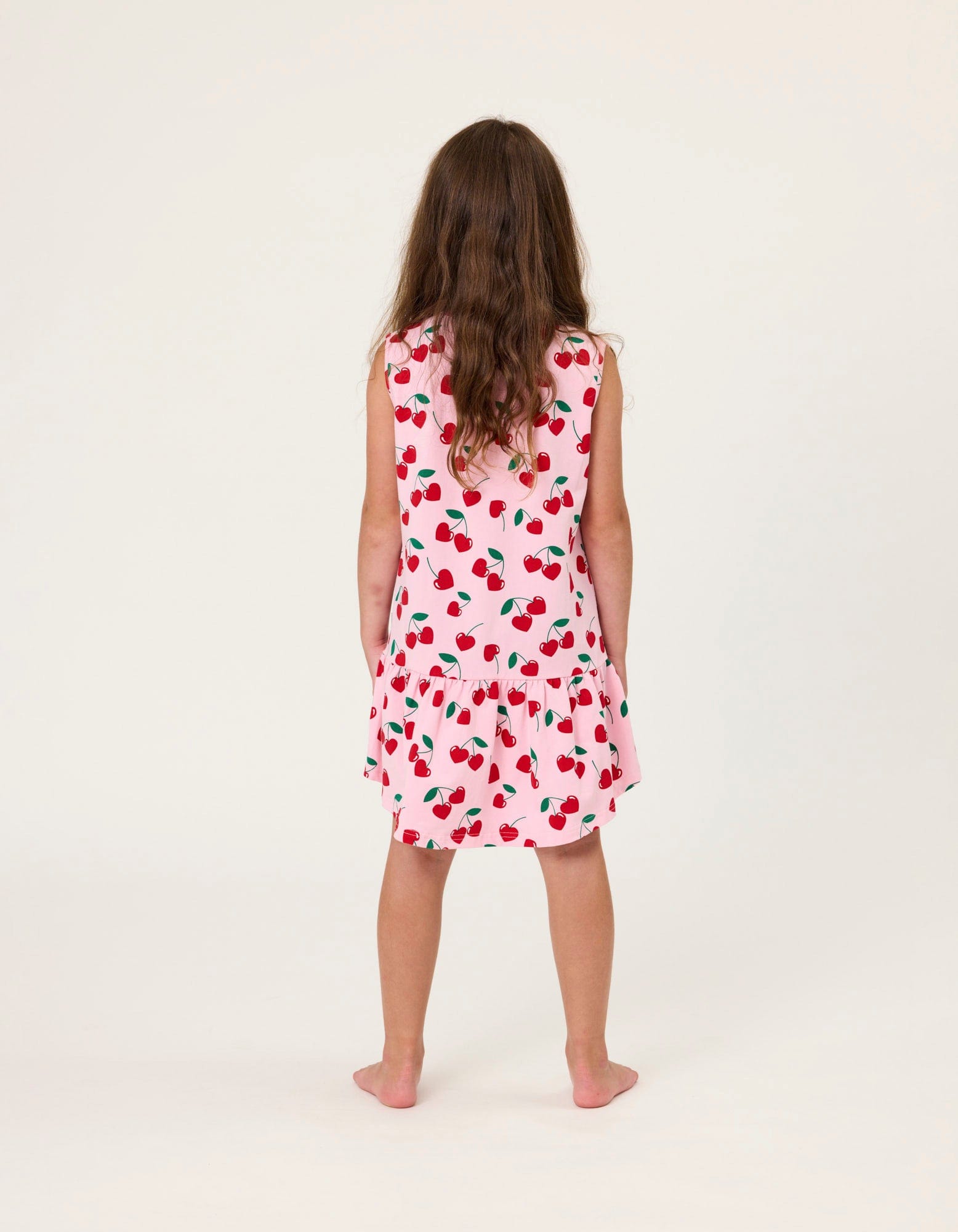 Kissed By Radicool Girls Dress Cherries Sleeveless Frill Dress