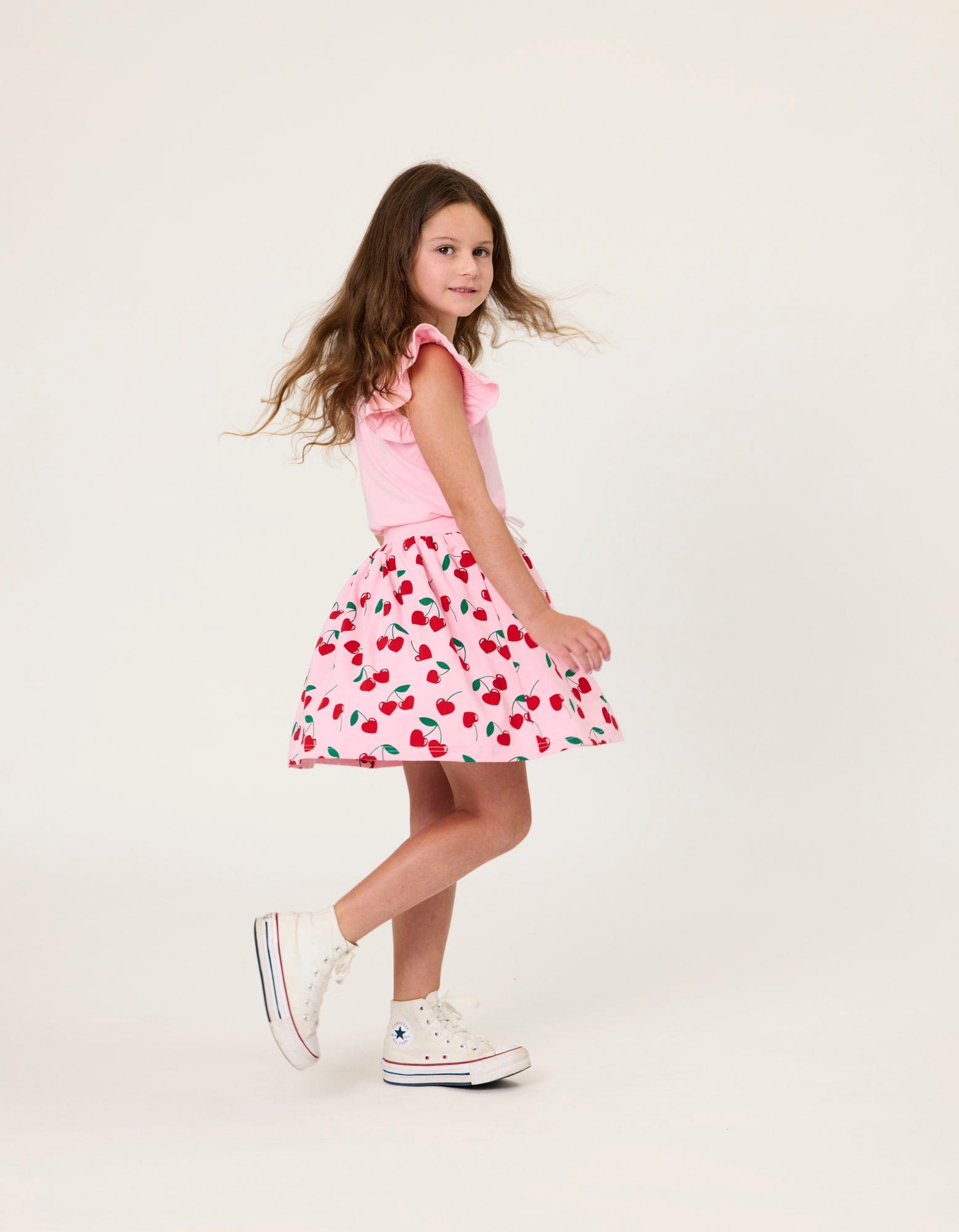 Kissed By Radicool Girls Dress Cherry Love Twirl Dress