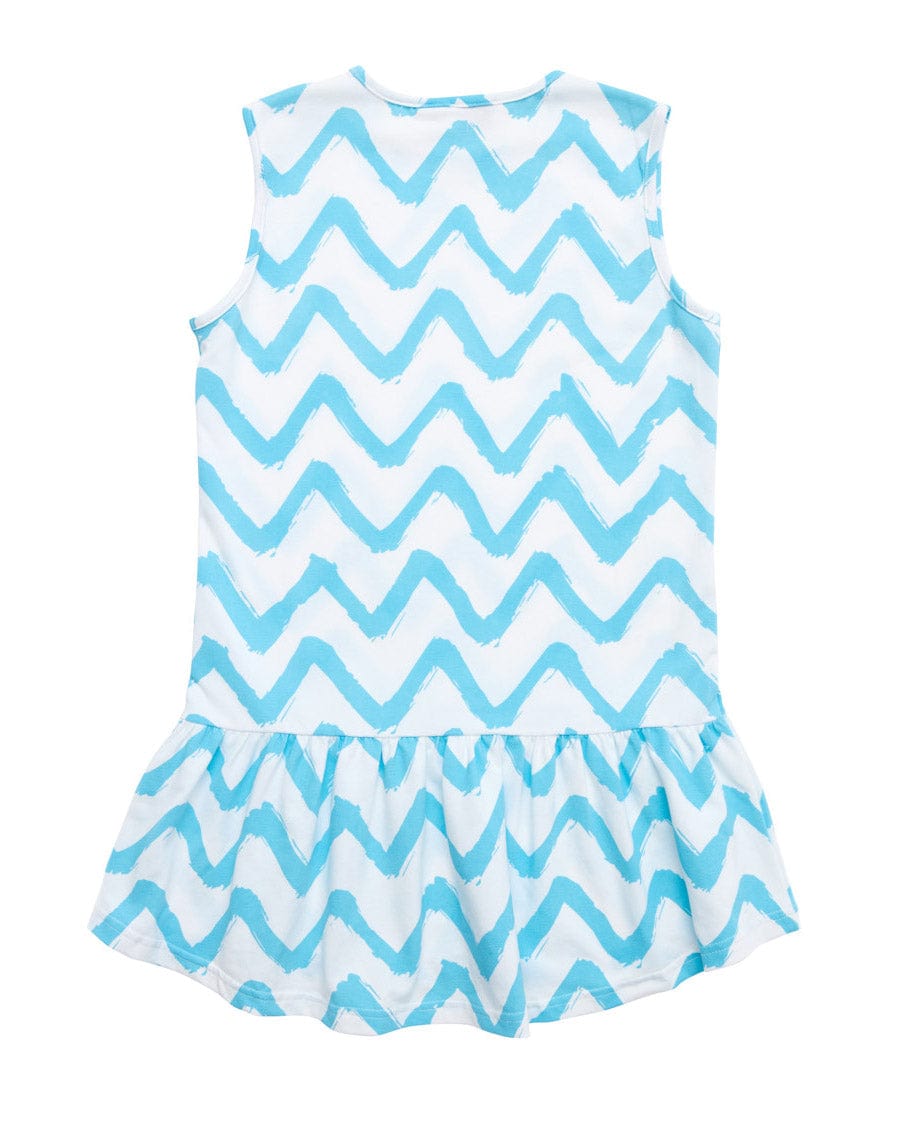 Kissed By Radicool Girls Dress Chevron Sleeveless Frill Dress